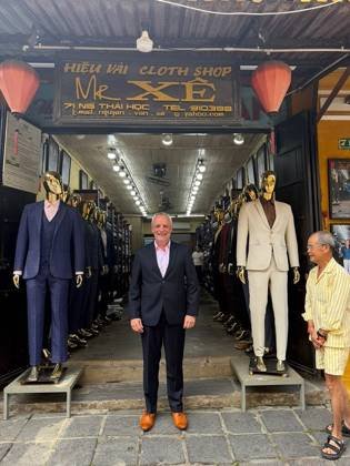 Clothes made at Mr. XE, photo by a customer (Andy B)