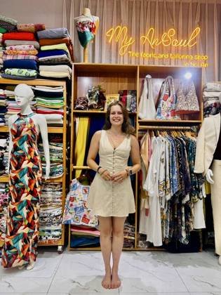 Clothes made at My AnSoul Tailor Hoi An, photo by a customer (Nyne Lé Scholten)
