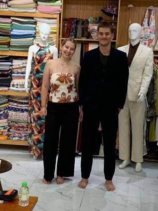 Clothes made at My AnSoul Tailor Hoi An, photo by a customer (Iona O’Toole)