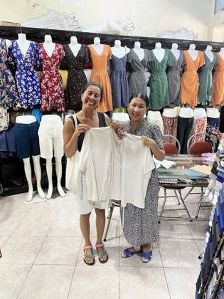 Clothes made at Nga 328 Tailor, photo by a customer (Lina Harvill)