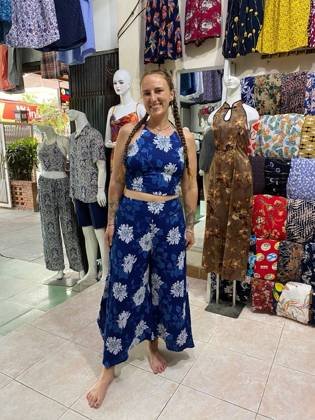 Clothes made at Nga 328 Tailor, photo by a customer (Saeja Daye)