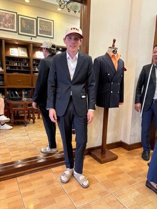 Clothes made at Nhut Tailor, photo by a customer (Susan Lukas)
