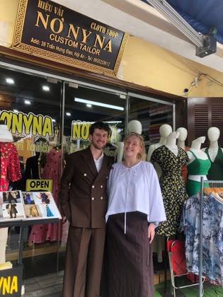 Clothes made at NơNyNa Tailor, photo by a customer (Sam Steele)