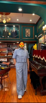 Clothes made at North Tailor, photo by a customer (Michelle M.)