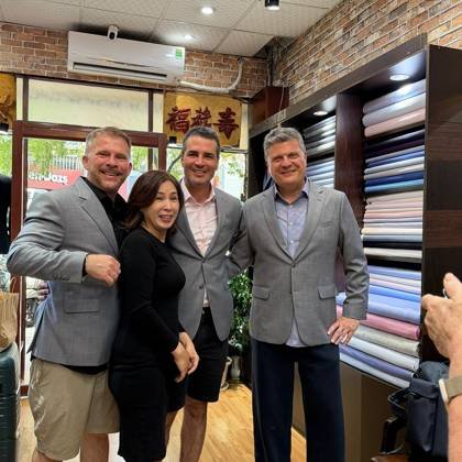 Clothes made at Pham Minh Tailor, photo by a customer (Alexandre F)