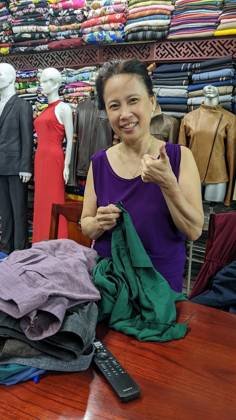 Clothes made at Phong Cách Thời Trang Tailor, photo by a customer (Evan Schwartz)