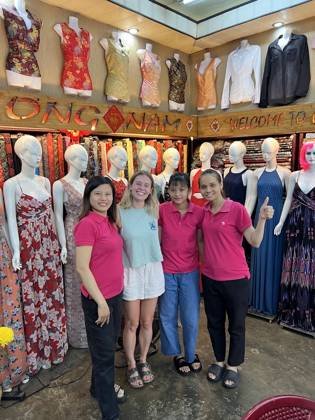 Clothes made at Phuong Nam Tailor Hoi An, photo by a customer (Issy Boggust)