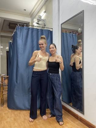 Clothes made at Queen Tailor By Lucy ‘Custom Tailor in Hoi An, photo by a customer (Chelsea Schubert)