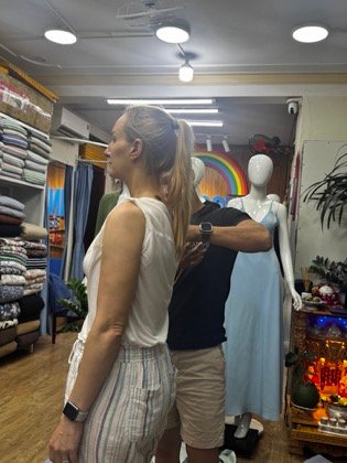 Clothes made at Rainbow Tailor, photo by a customer (Mic Flo)