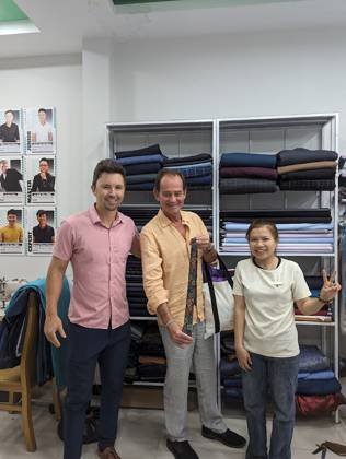 Clothes made at Sartoro, photo by a customer (Christophe Schuhmann)