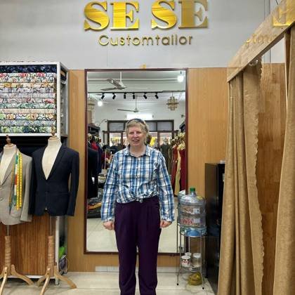 Clothes made at Se Se Tailor, photo by a customer (wendy c)