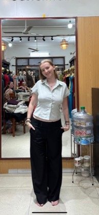 Clothes made at Se Se Tailor, photo by a customer (Polly Cochrane)