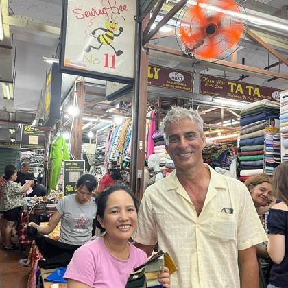 Clothes made at Sewing Bee, photo by a customer (Roberto)