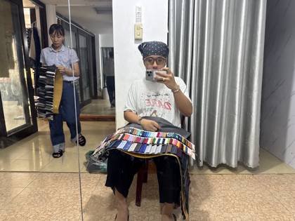 Clothes made at Stitches Hoi An Tailor, photo by a customer (Alex Huynh)
