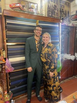Clothes made at Sunny Tailor ( shop vải Hoa Nắng ), photo by a customer (Bri Mortier)