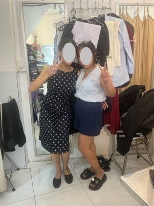 Clothes made at Tailor Ralan, photo by a customer (Mimi)