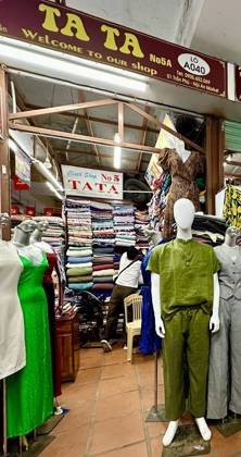 Clothes made at TaTa Tailor (The counter No.05 Inside Hoi An Fabric Market), photo by a customer (Ksenia Kaganer)