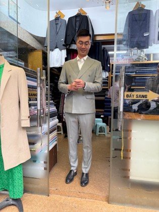 Clothes made at Thaicom, photo by a customer (Ánh Minh)
