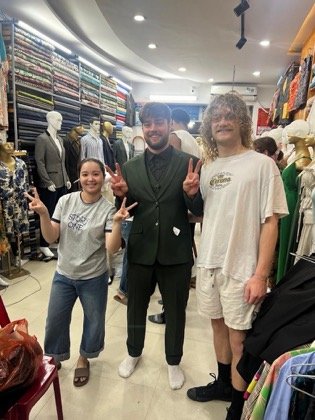 Clothes made at Thanh Tú Tailoring, photo by a customer (Kieran Mobbs)