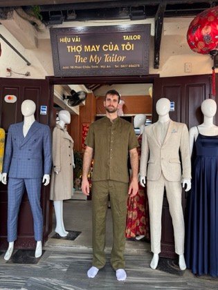 Clothes made at The My Tailor, photo by a customer (shareen din)
