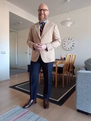 Clothes made at The Sages Modern Bespoke Suit Tailoring, photo by a customer (Sauli Impola)