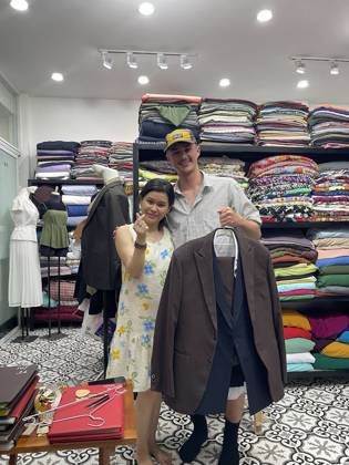Clothes made at Thien Thi Tailor, photo by a customer (Oscar Loarridge)