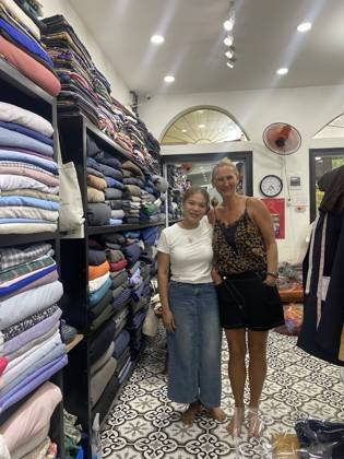 Clothes made at Thien Thi Tailor, photo by a customer (Liana Daskalov)