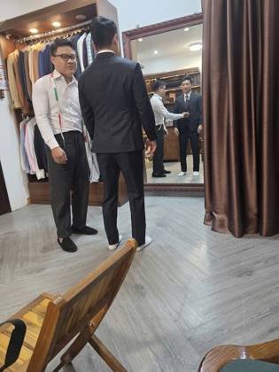 Clothes made at Tiệm may LeeTran Tailor, photo by a customer (William Kim)