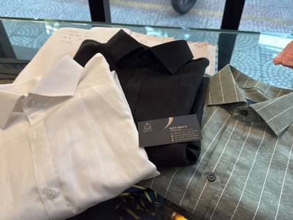 Clothes made at Tiệm May NCT.Tailor, photo by a customer (Steve Moris)