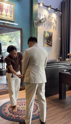 Clothes made at Tiệm May NCT.Tailor, photo by a customer (Fok Jun Yi)