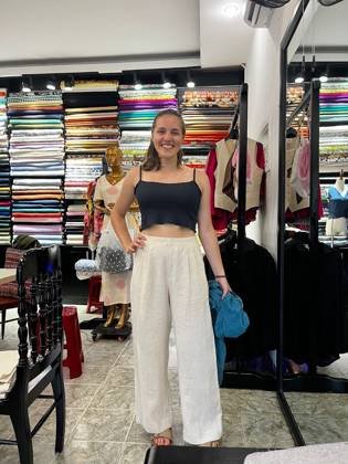 Clothes made at TO Design and Tailoring, photo by a customer (Sally Morgan)
