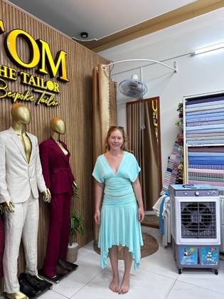Clothes made at TOM The Tailor Hoi An, photo by a customer (Jess)