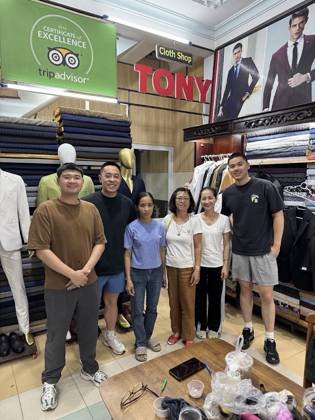Clothes made at Tony The Tailor, photo by a customer (Jason Louie)