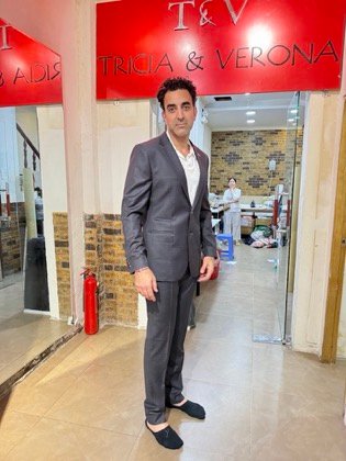 Clothes made at Tricia & Verona tailor, photo by a customer (Ray Oshtory)