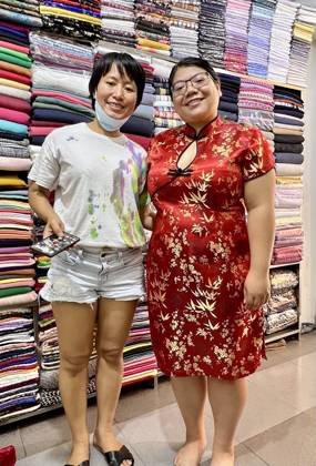 Clothes made at Truc Lam Tailor, photo by a customer (Anne Van)