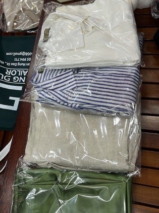 Clothes made at Trung Duc Fabric Shop, photo by a customer (Valea)