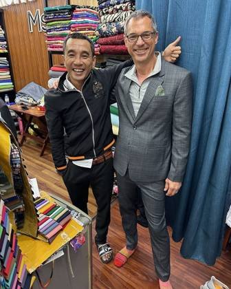 Clothes made at Trung Duc Fabric Shop, photo by a customer (Paul B)