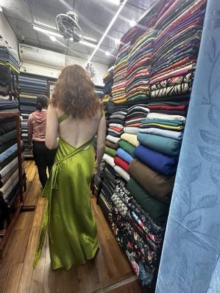 Clothes made at Trung Duc Fabric Shop, photo by a customer (Bria Peterson)
