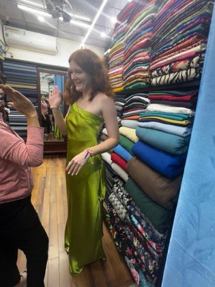 Clothes made at Trung Duc Fabric Shop, photo by a customer (Bria Peterson)