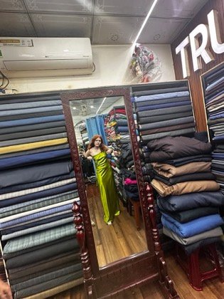 Clothes made at Trung Duc Fabric Shop, photo by a customer (Bria Peterson)