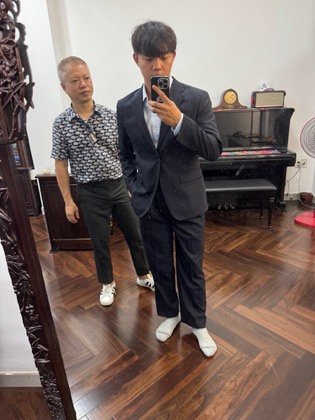 Clothes made at Tuyển Tailor, photo by a customer (Andrew Tan)