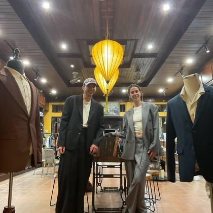 Clothes made at Vanda Tailors, photo by a customer (Tessa R)