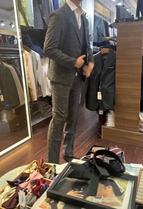 Clothes made at Veston Ken, photo by a customer (Isaiah Mehrudeen)