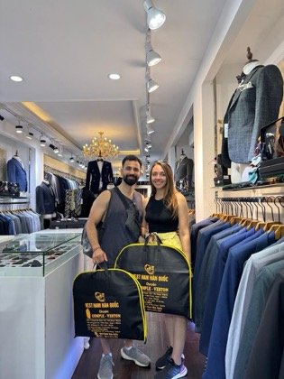 Clothes made at Veston Ken, photo by a customer (Yuval Argoetti)