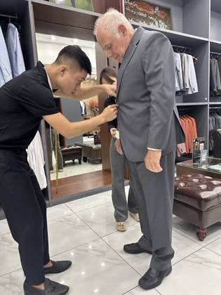 Clothes made at VestonDep, photo by a customer (Hoang Dang)