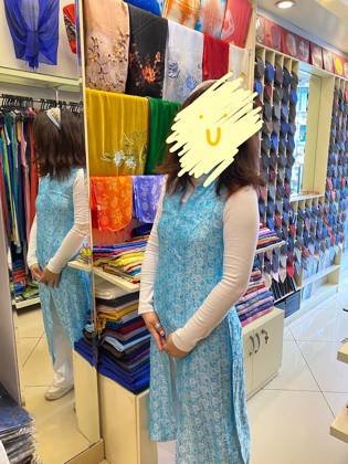 Clothes made at Village Silk Tailor, photo by a customer (Victoria Grace)