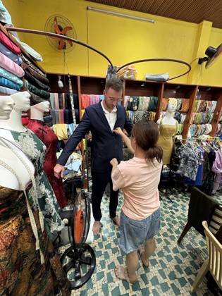 Clothes made at Vision Tailor Hoi An, photo by a customer (Diāna Oleiņičenko)