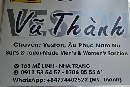 Clothes made at Vũ Thành Tailor, photo by a customer (Bob Noname)